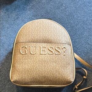 Guess Tan and Brown Backpack